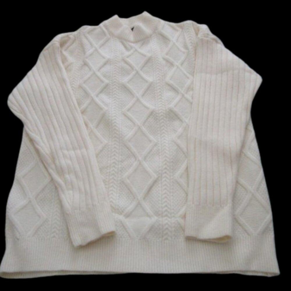 VAMTAC Women’s Oversized Cable Knit Pullover Sweater cable‑knit crew New